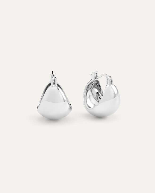 Sterling Silver Globe Boho Hoops