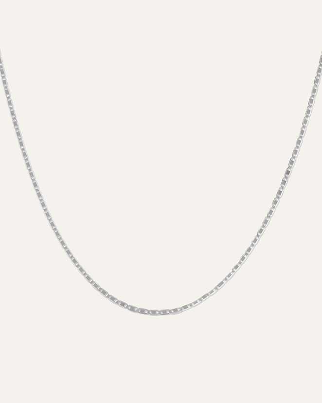 White Gold 14K Gold Petite Valentino Chain Necklace