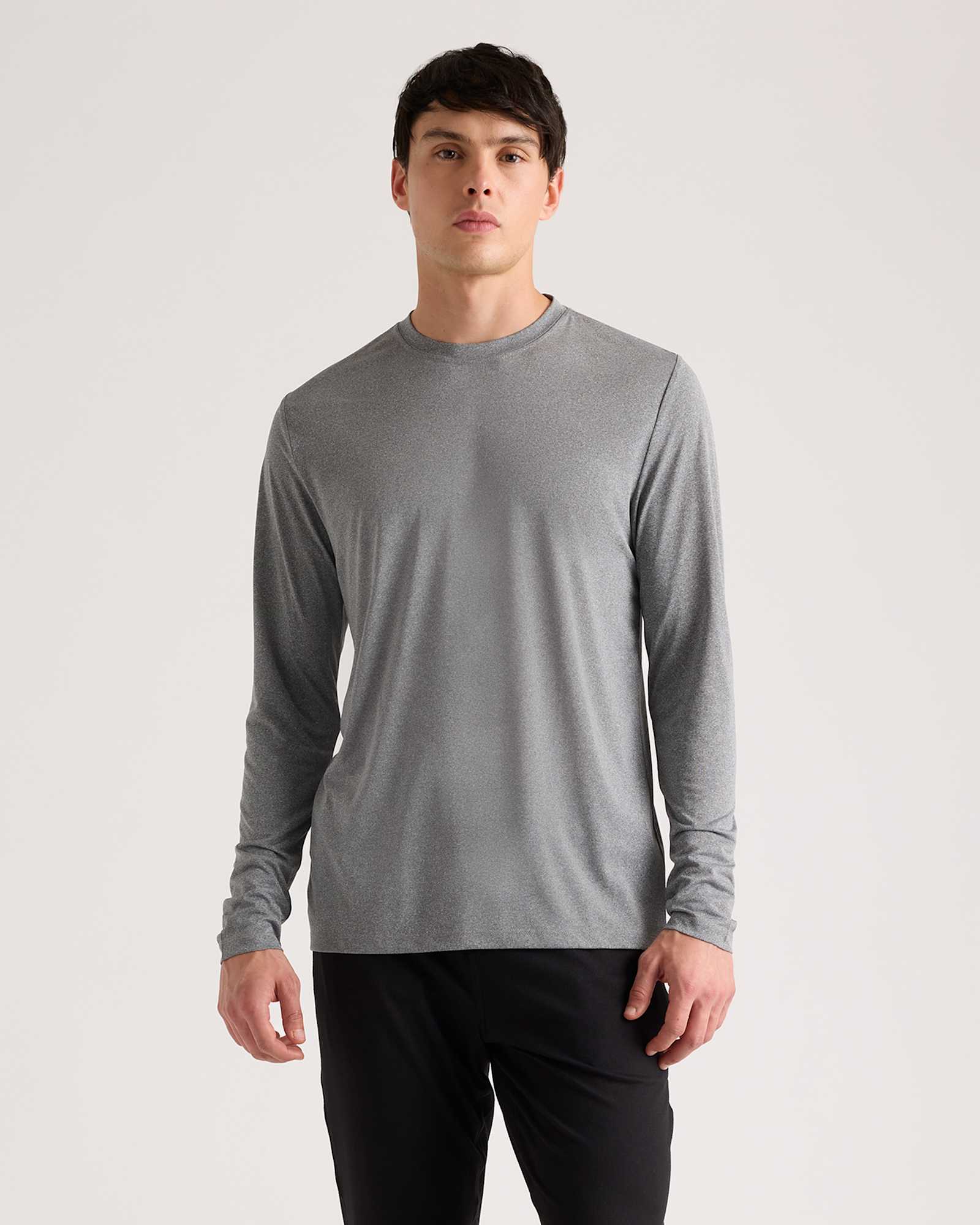 Dark Heather Grey Ultra-Light Performance Long Sleeve Tee