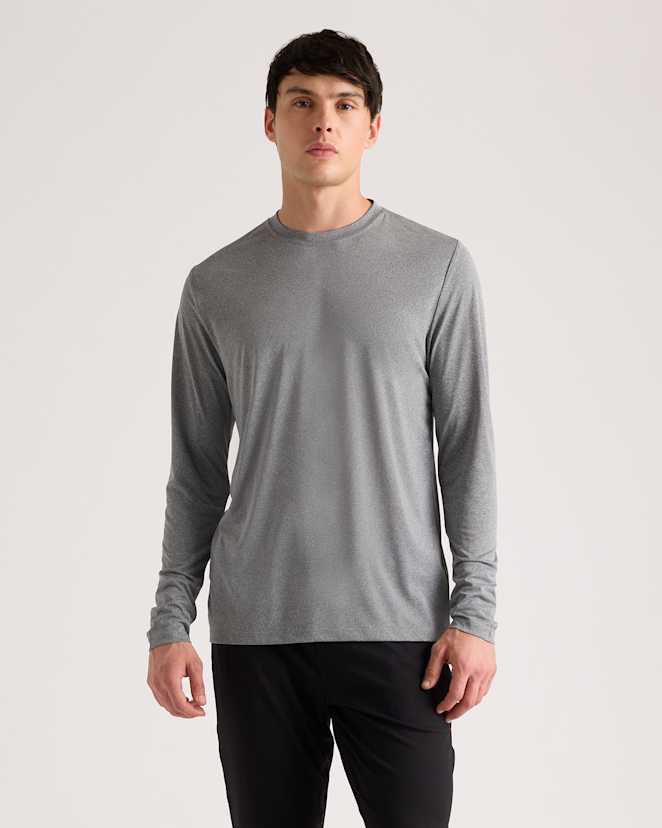 Dark Heather Grey Ultra-Light Performance Long Sleeve Tee