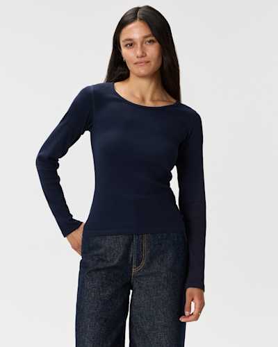 Organic Cotton Micro-Rib Long Sleeve Tee