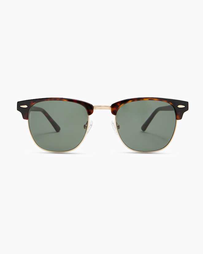 Tortoise with Green lens Avery Polarized Acetate Sunglasses