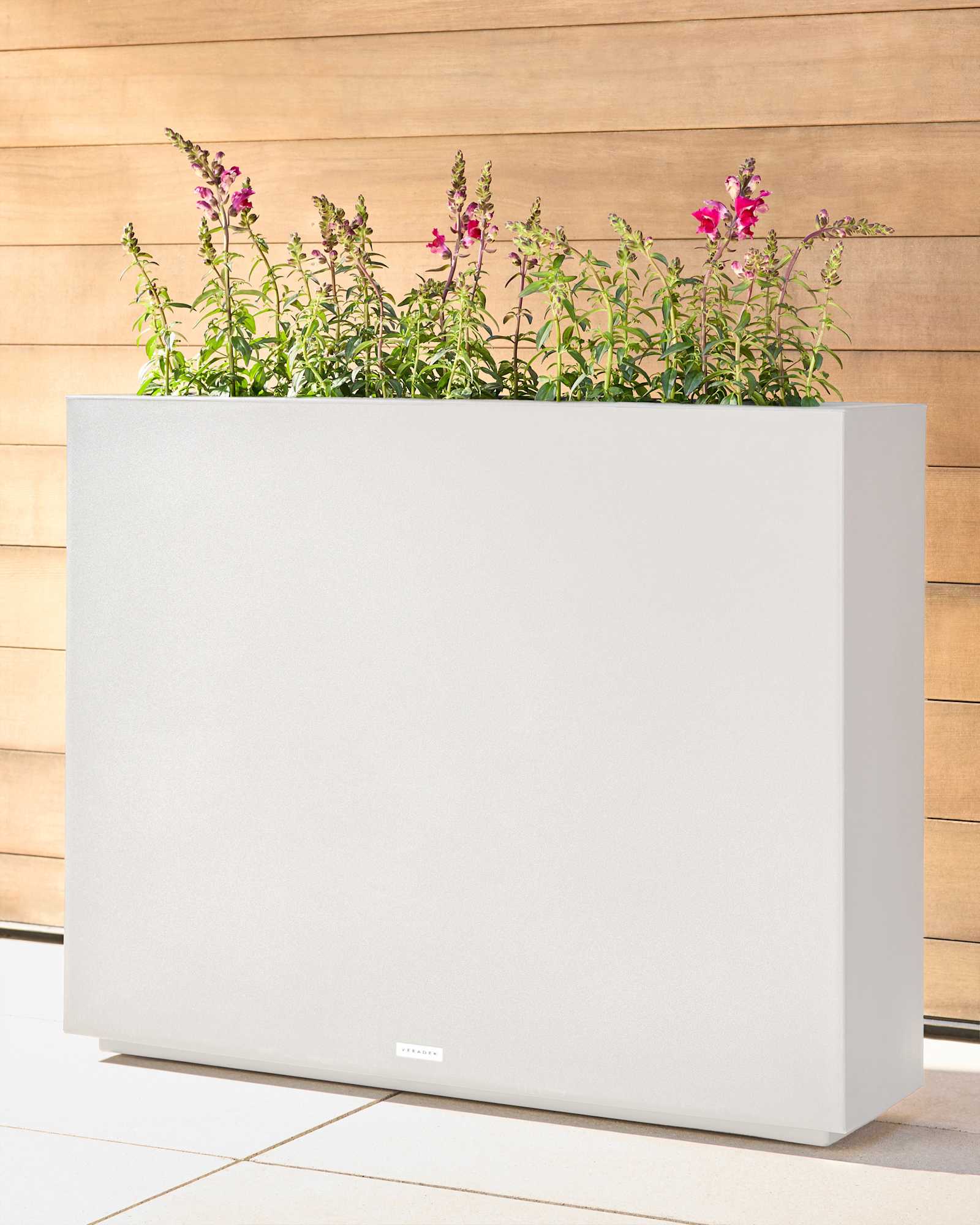 White Block Series All Weather Rectangular Planter by Veradek