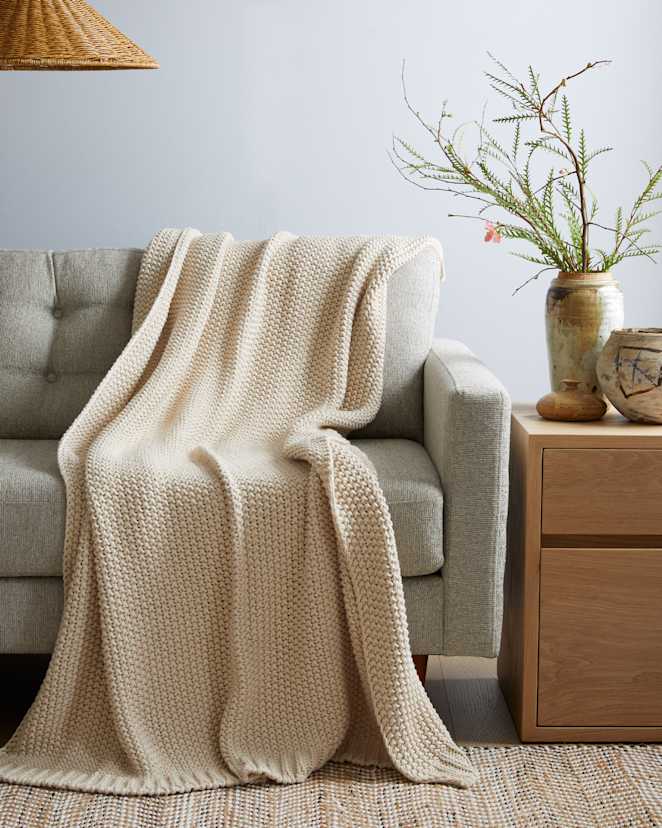 Natural Cotton Fisherman Throw