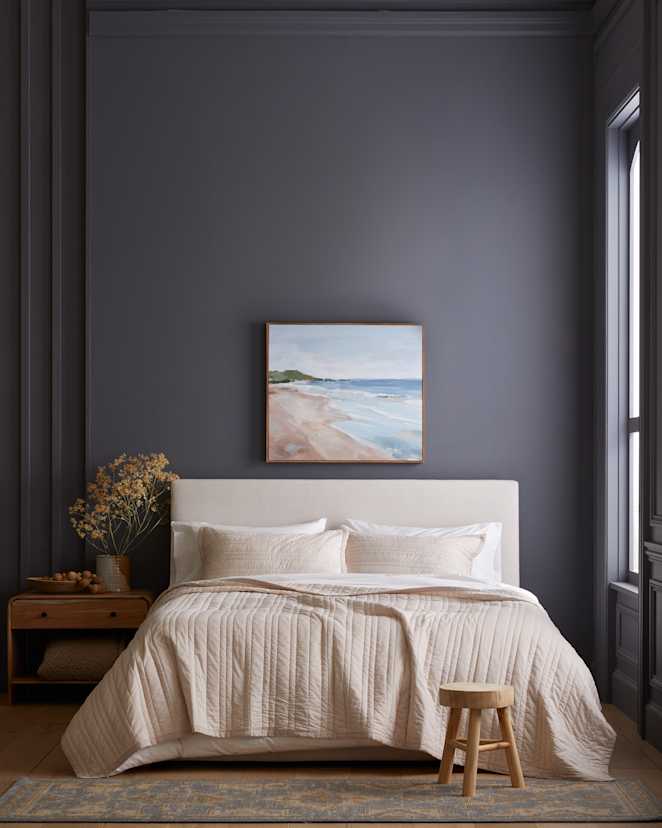 Sand Organic Cotton Stripe Stitch Quilt Set