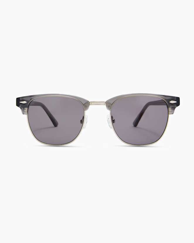Clear Slate with Grey lens Avery Polarized Acetate Sunglasses