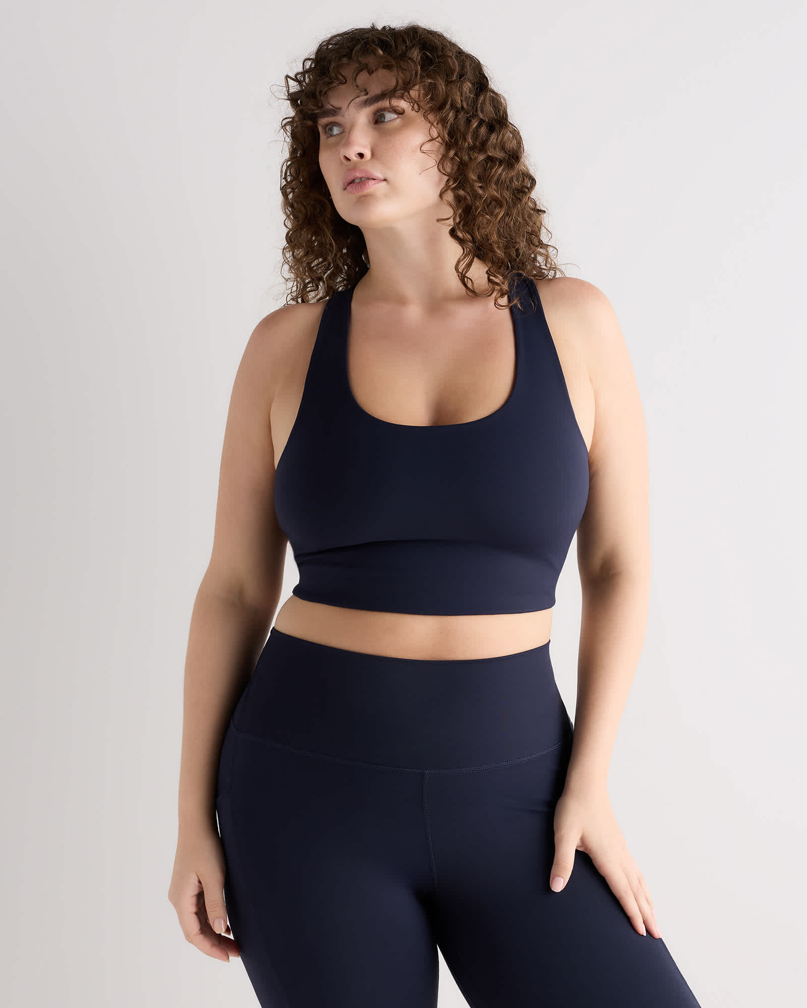 Deep Navy Ultra-Form Scoop Neck Longline Bra
