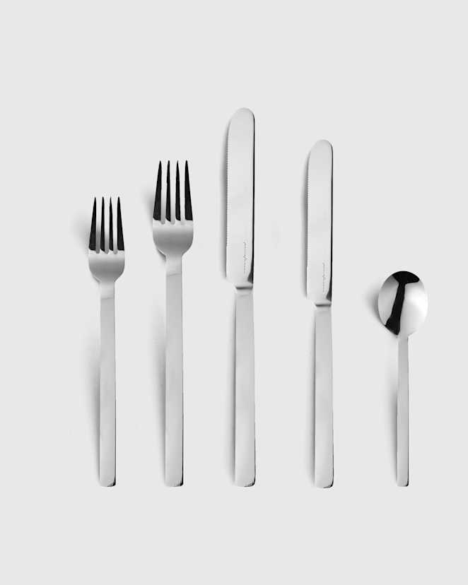 Polished Stainless Steel Stile Flatware 20-Pc Set