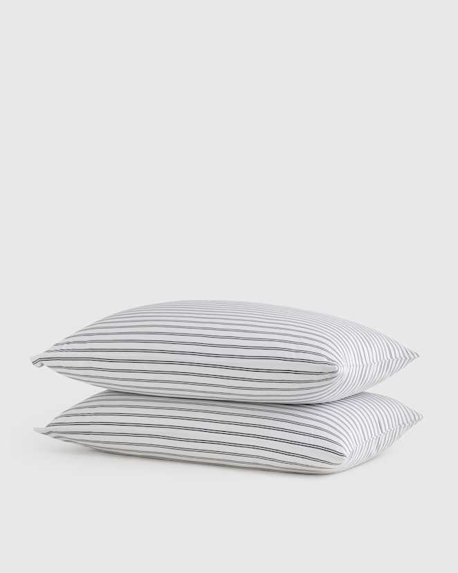 Double Stripe Nightfall Bamboo Pillowcase Set