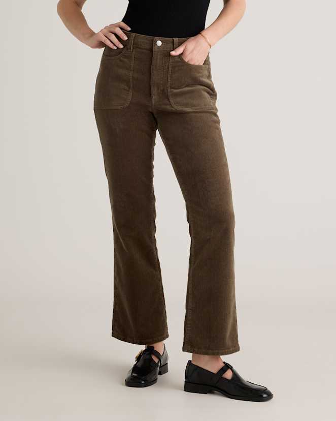 Seaweed Organic Stretch Corduroy Flare Pants
