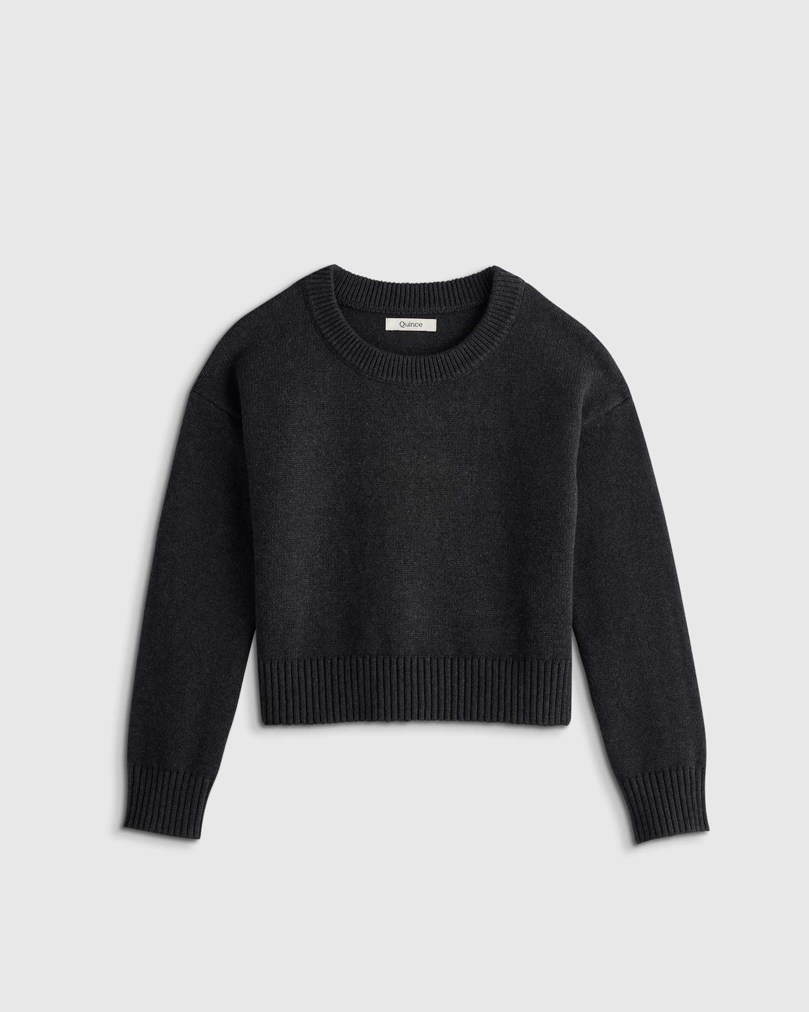charcoal 100% Organic Cotton Crewneck Sweater