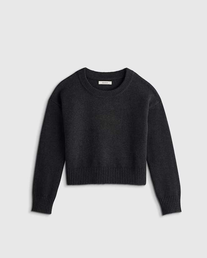 Charcoal 100% Organic Cotton Crewneck Sweater
