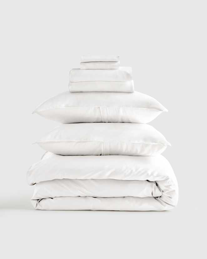 White Bamboo Deluxe Bedding Bundle