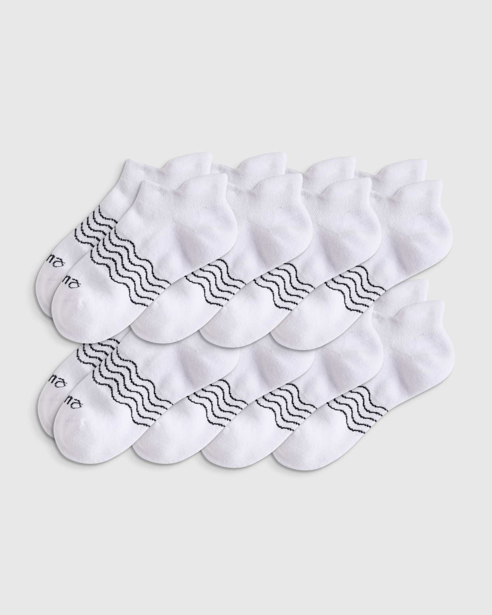 white Kids Organic Cotton Ankle Socks 8-Pack