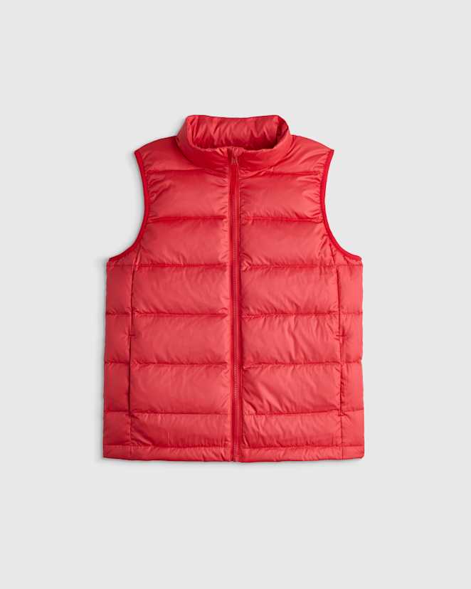Soft Red Lightweight Down Puffer Vest