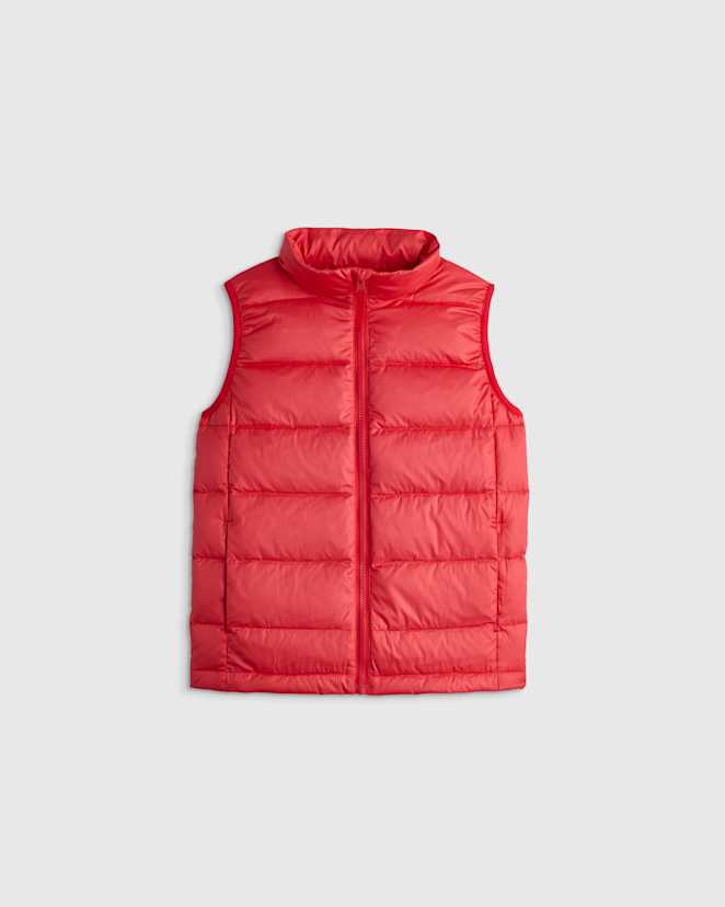 Soft Red Lightweight Down Puffer Vest
