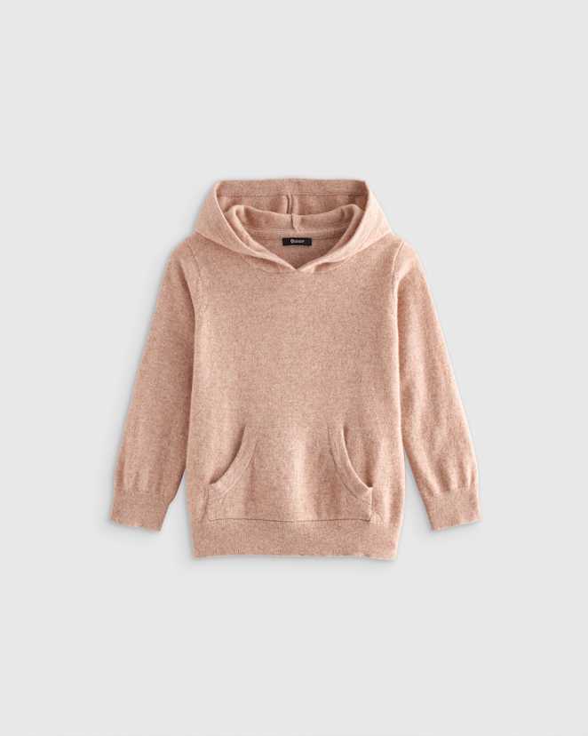 Oatmeal Washable Cashmere Hoodie