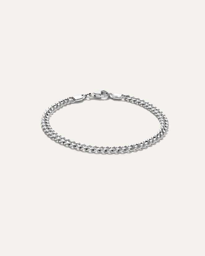 Silver Cuban Curb Chain Bracelet