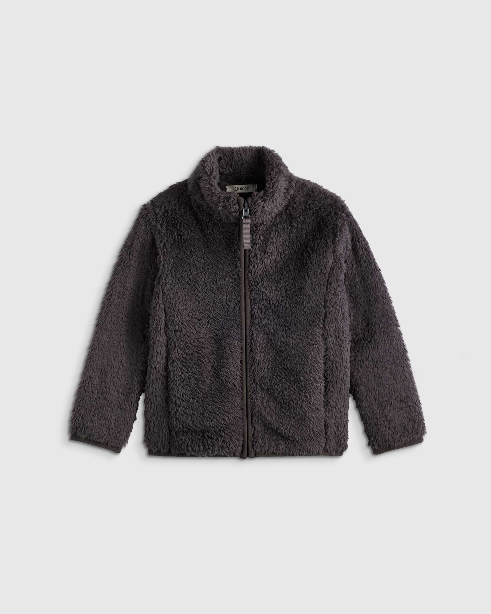charcoal Recycled Sherpa Fleece Jacket