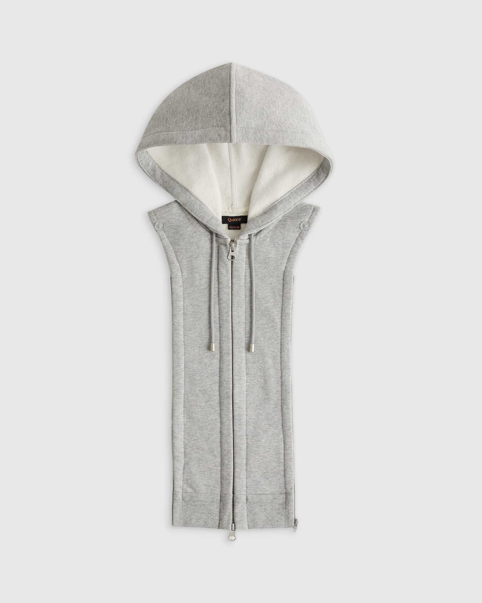 heather-grey Organic Heavyweight Fleece Hoodie Blazer Insert