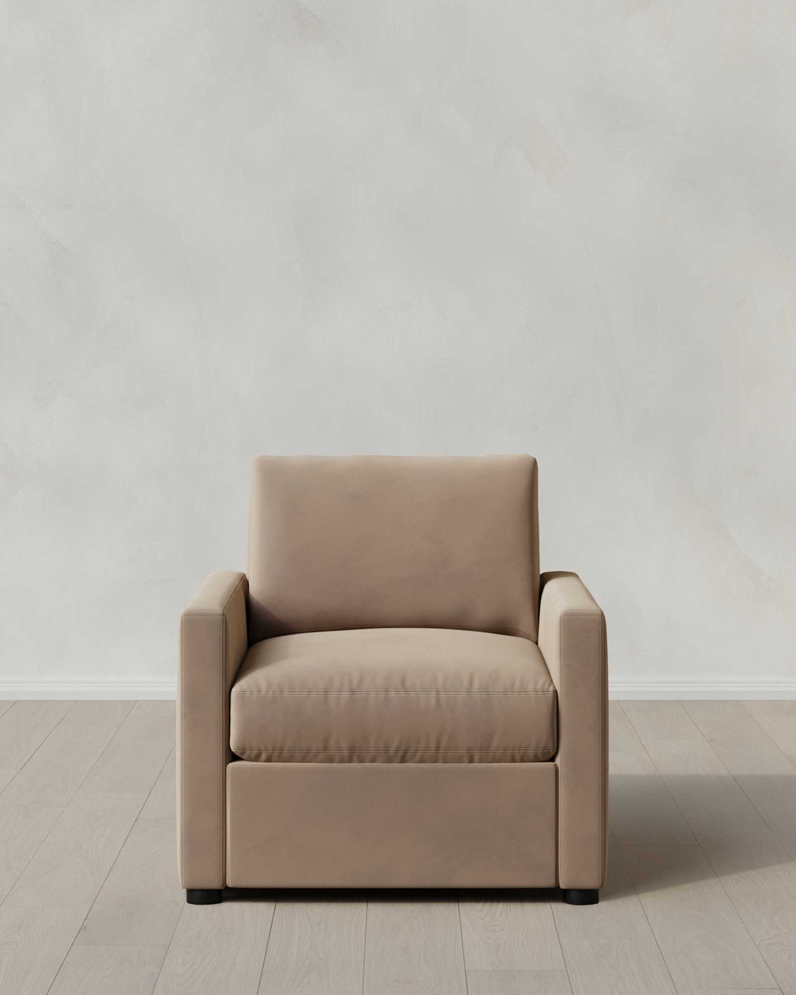 Taupe Brennan Accent Chair in Performance Velvet