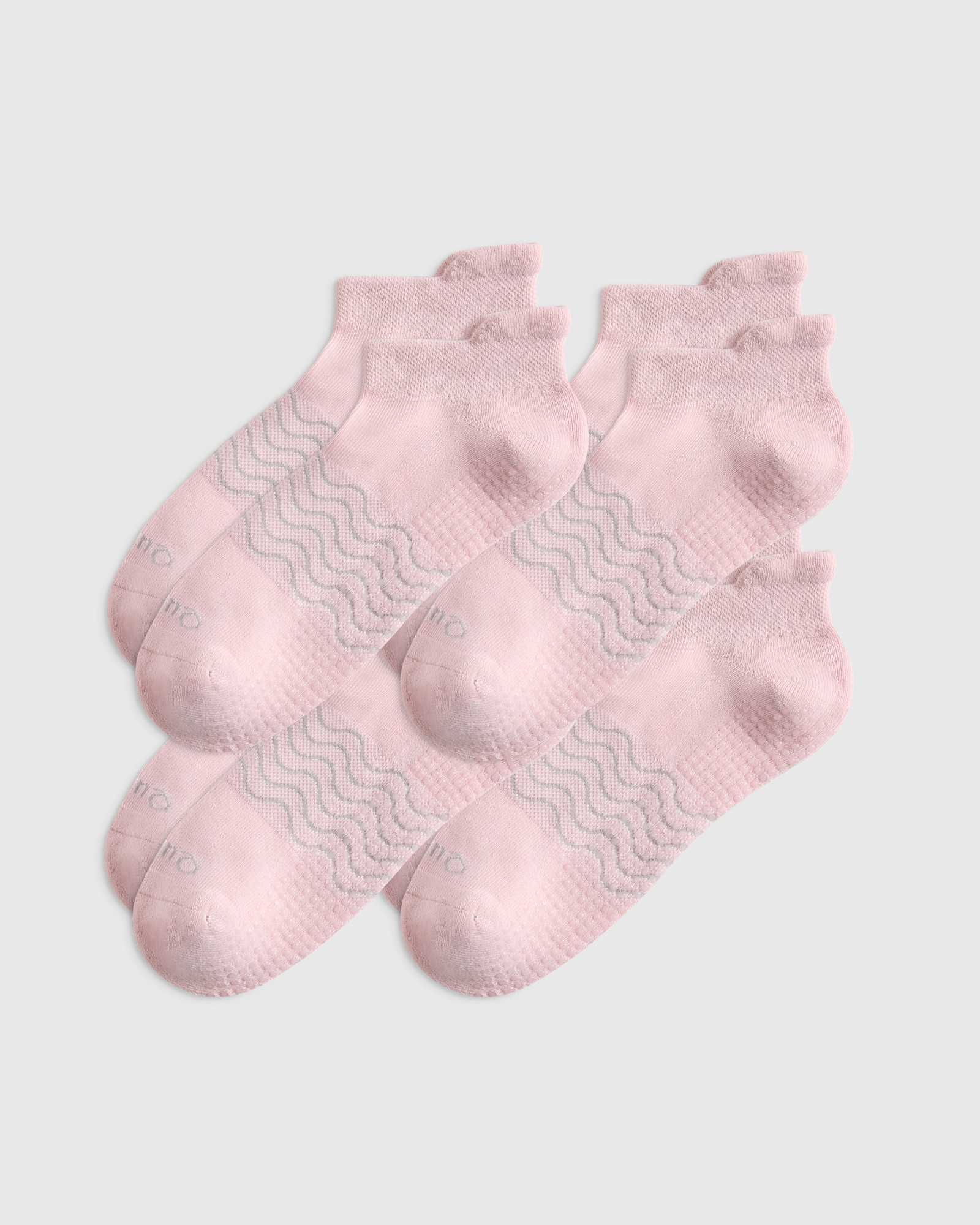 minimal-pink Everyday Cotton Pilates Gripper Ankle Socks (4-pack)
