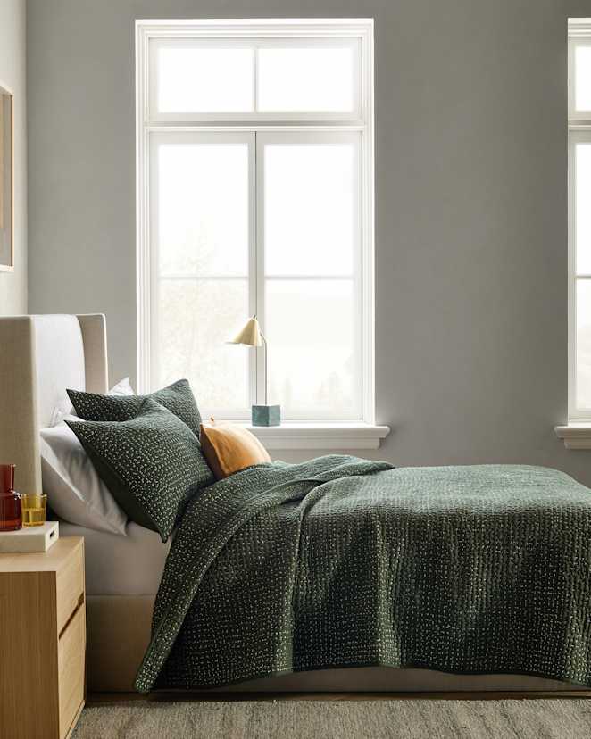 Pine Organic Cotton Hand Stitched Quilt