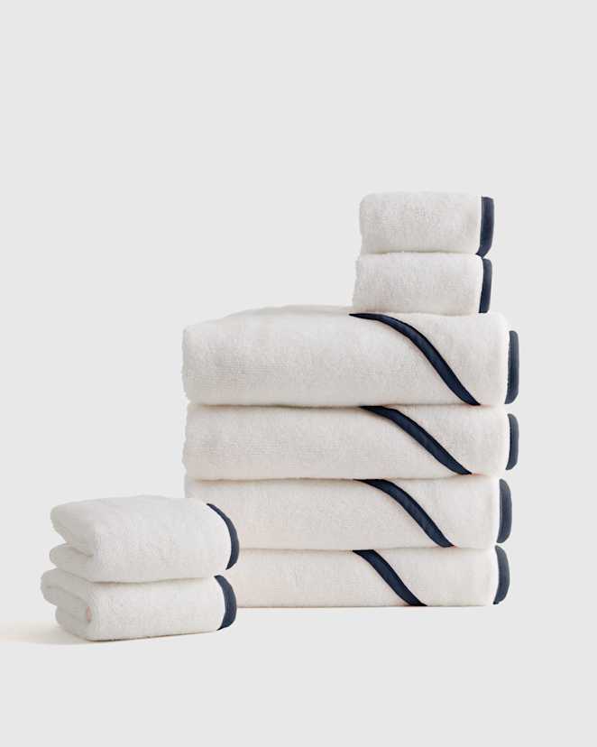 Navy Organic Turkish Cotton Baby Bath Bundle 8-Pack