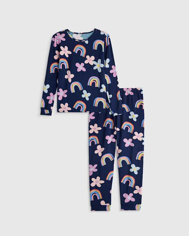 Rainbow Garden Bamboo Long Sleeve and Pant Pajama Set