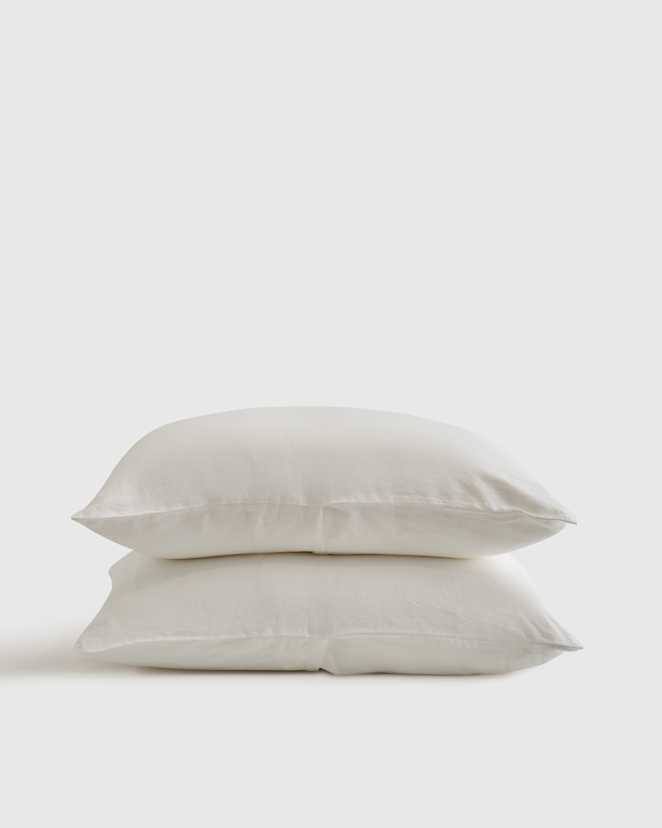 White European Linen Sham Set