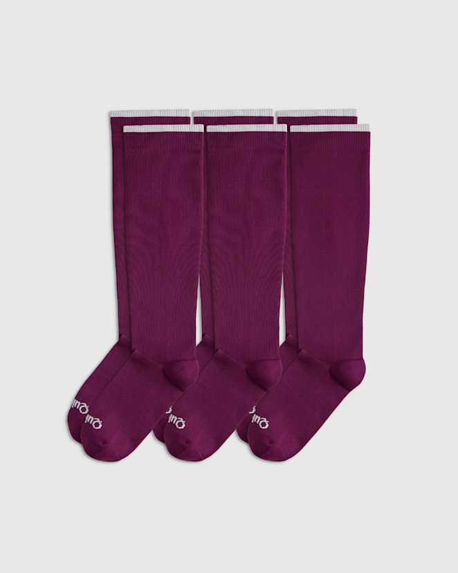 Wineberry Recycled Nylon Compression Sock (3-pack)