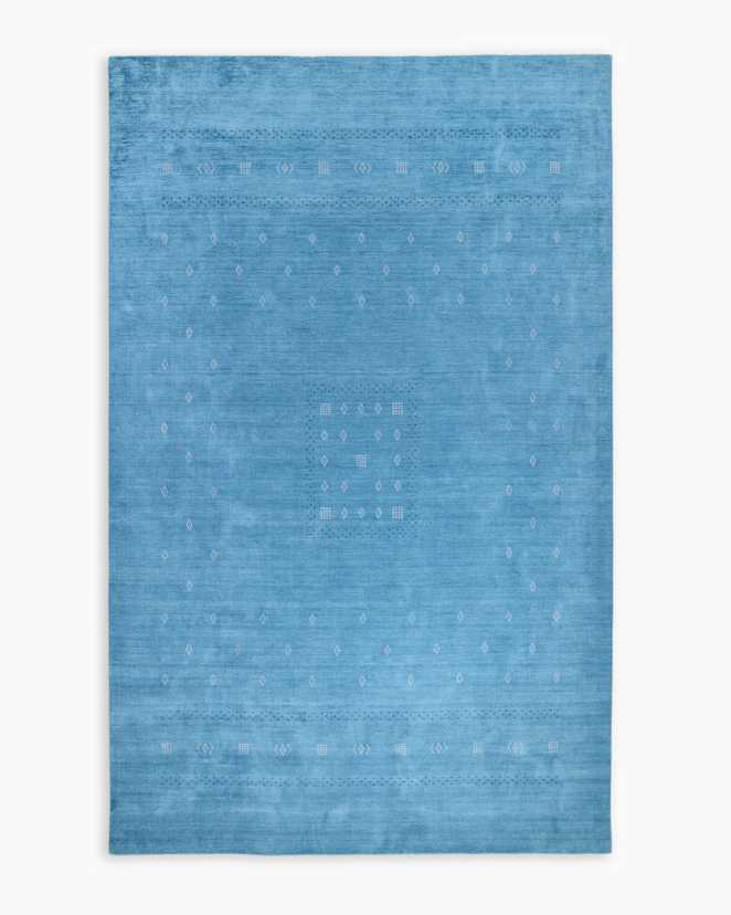 Light Blue Dakota Hand-Loomed Wool Rug