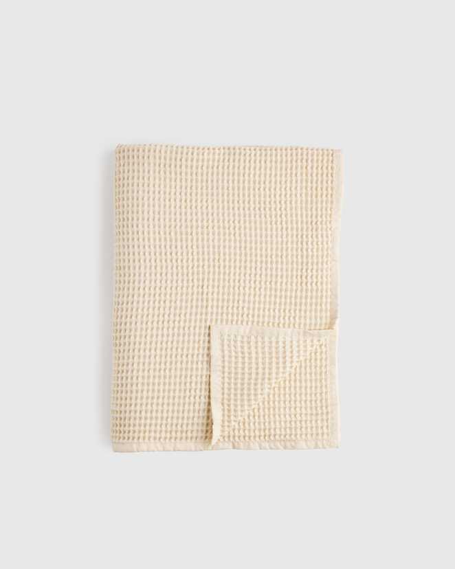 Undyed Organic Waffle Throw