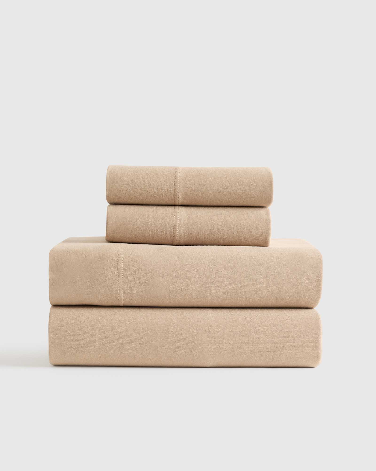 latte Organic Jersey Sheet Set