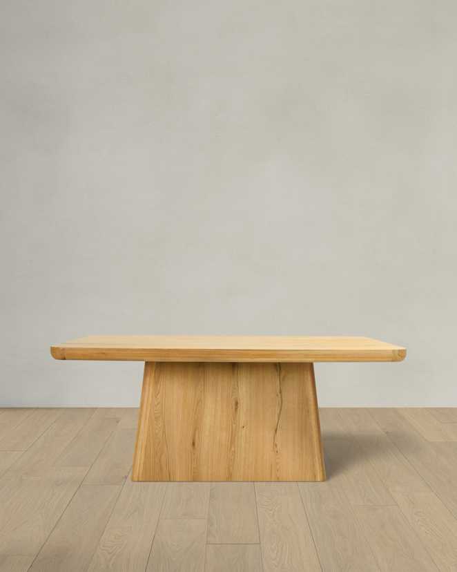 Natural Rustic Oak Plinth Dining Table