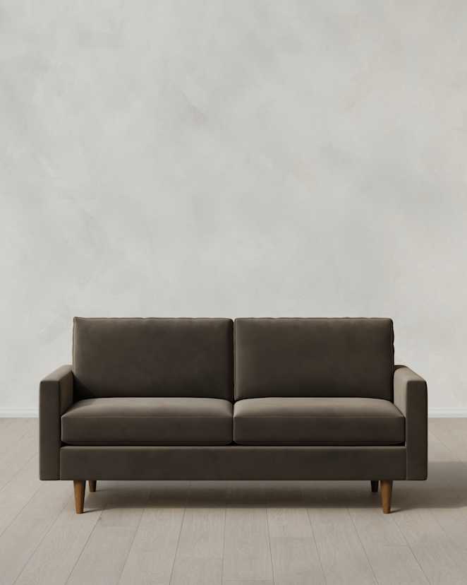 Sable Atlas Midcentury Sofa in Performance Velvet