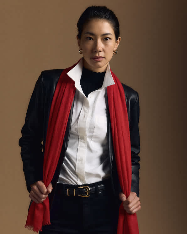 Classic White 100% Organic Cotton Poplin Cropped Long Sleeve Shirt