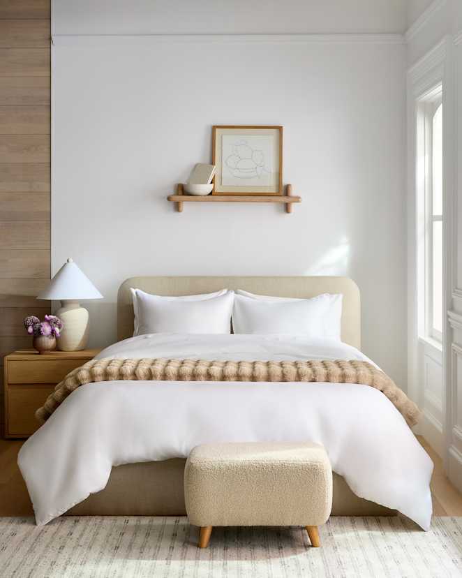 White Organic Cotton Sateen Comforter Set