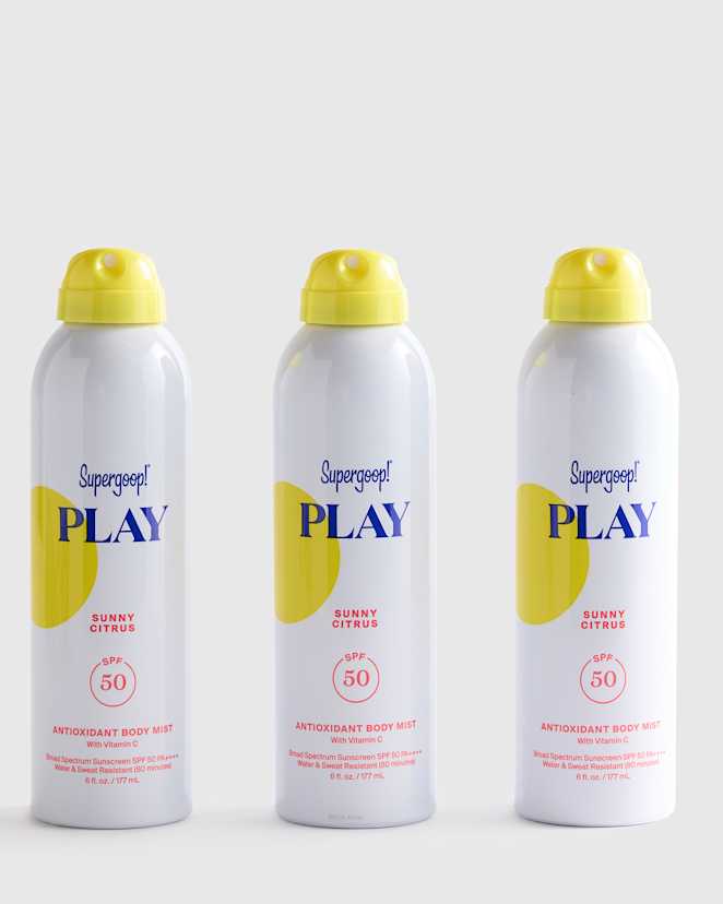 No Color PLAY Antioxidant Body Mist SPF 50 with Vitamin C (3-Pack) by Supergoop!