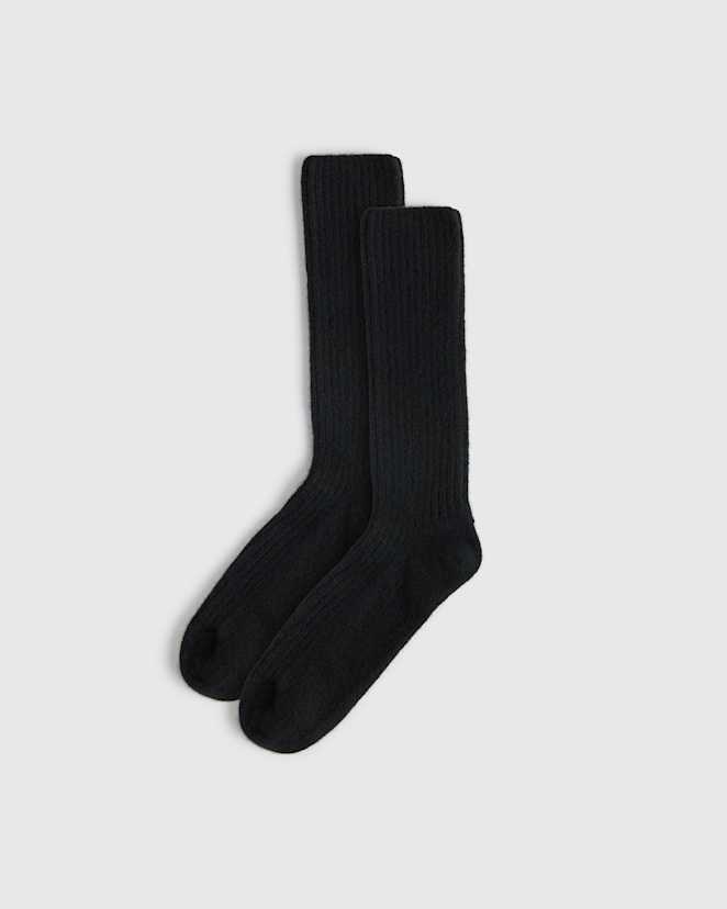 Black Cashmere Trouser Sock