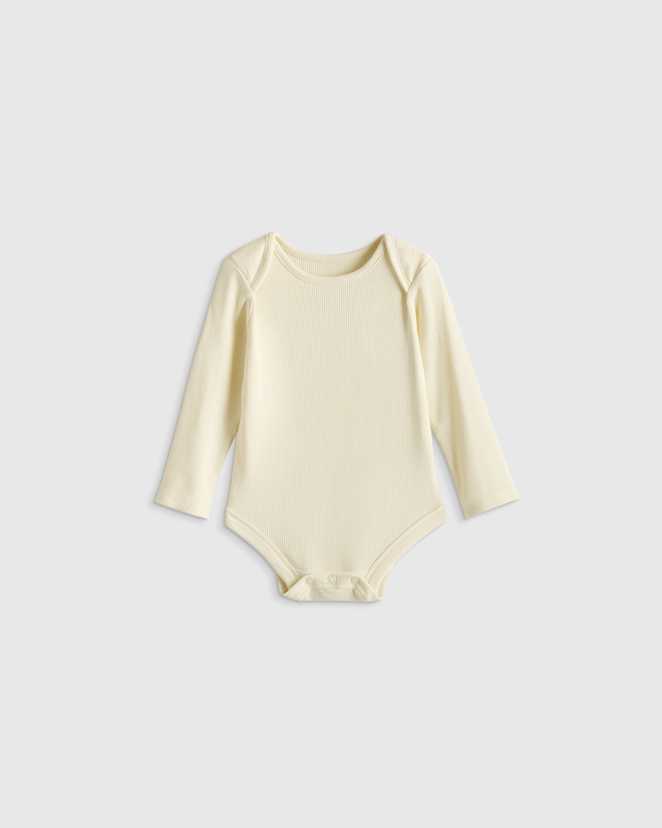 Ivory Softest Rib Long Sleeve Bodysuit