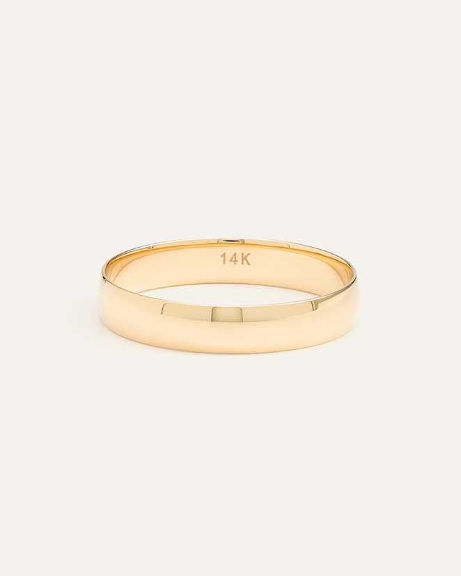 Yellow Gold 14K Gold Lightweight Round Edge Band