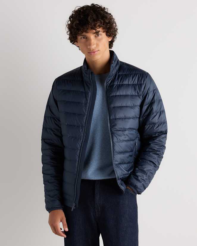Atlas Navy Lightweight Down Packable Puffer Jacket
