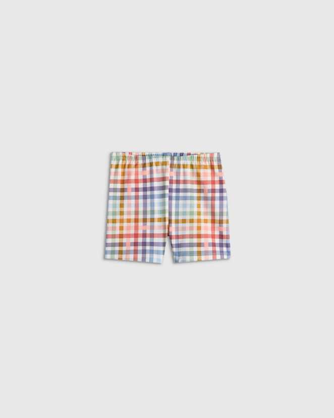 Plaid Organic Cotton Cartwheel Shorts