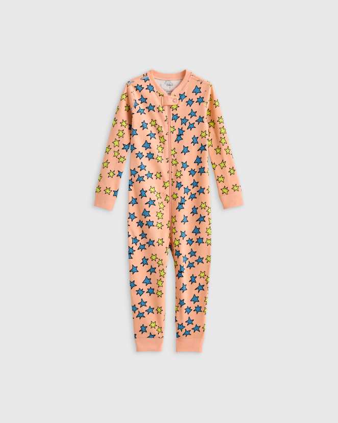 Multi Stars 100% Organic Cotton One Piece Pajama