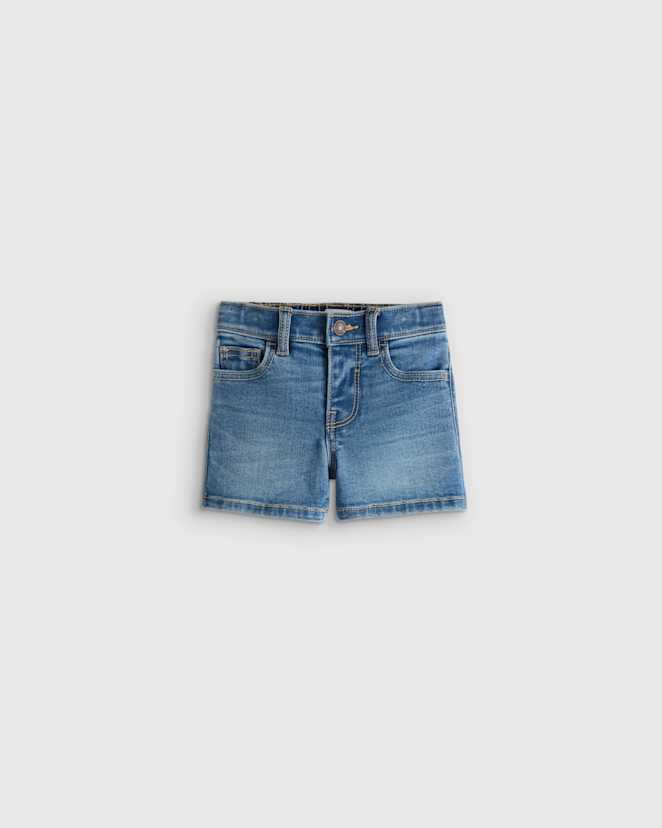 Medium Wash Girls Stretch Denim Short