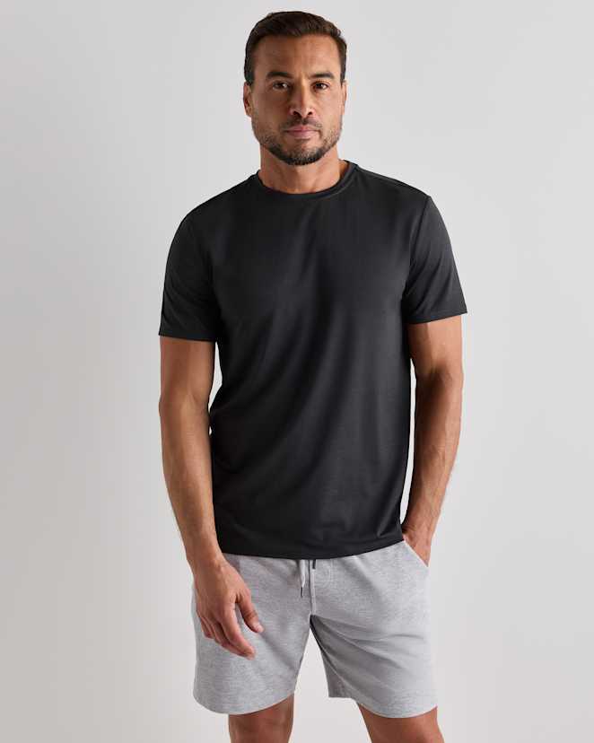 True Black Flowknit Breeze Performance Tee