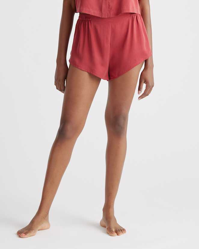 Crimson 100% Washable Silk Pajama Shorts
