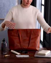 Classic Italian Leather Tote CC