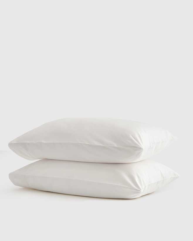 White Luxury Organic Sateen Pillowcase Set